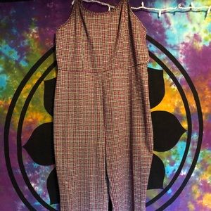 Plaid   jumpsuit